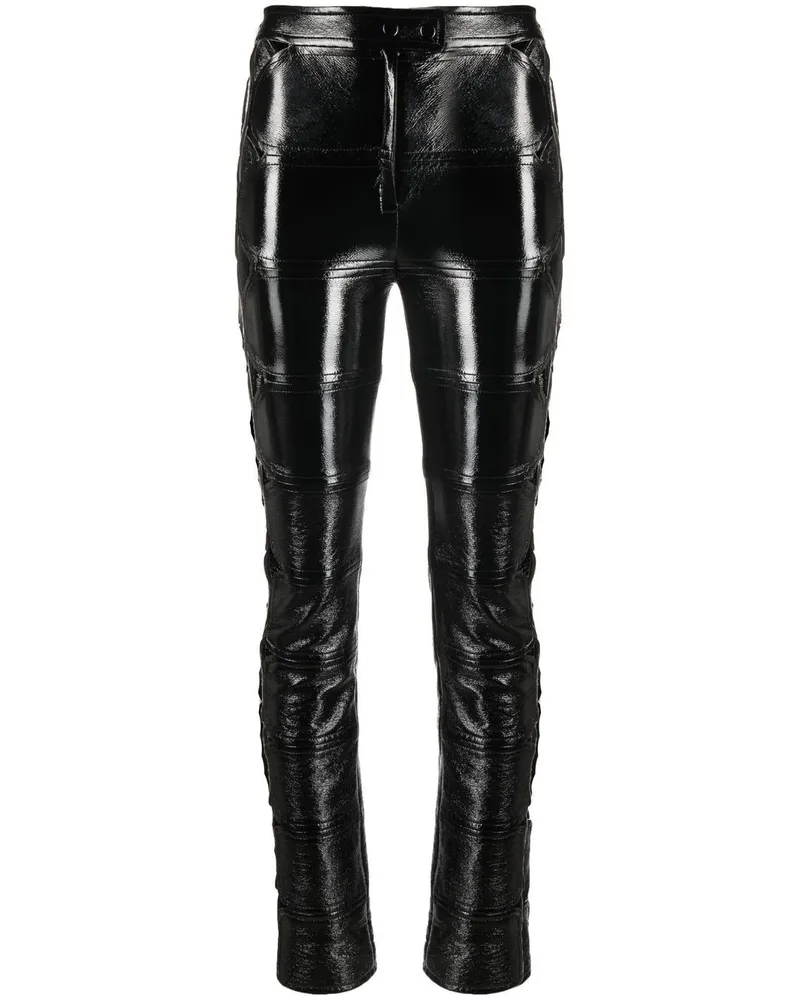 Courrèges Hose mit Rautenmuster - Schwarz Schwarz