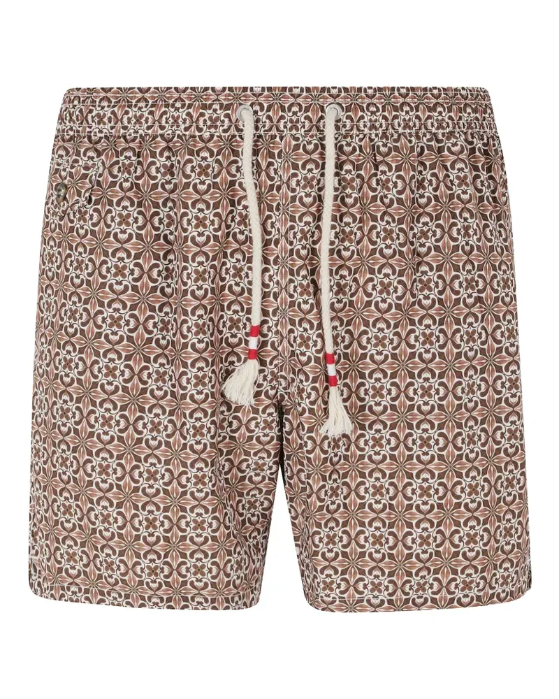 MC2 Saint Barth tile-print swim shorts - Braun Braun