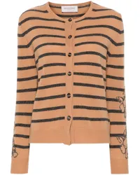 Ermanno Scervino Gestreifter Cardigan Braun