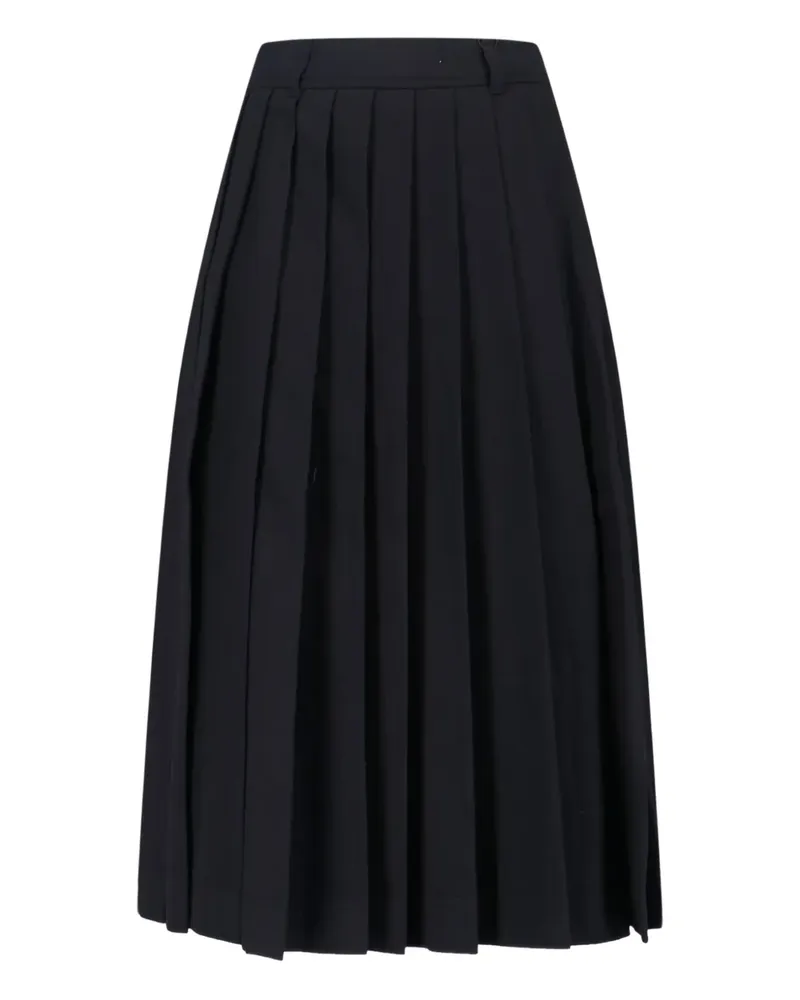 Dunst pleated midi skirt - Schwarz Schwarz