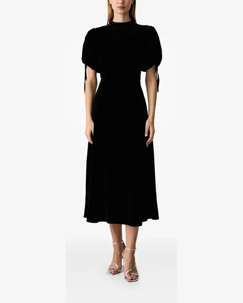 Silvian Heach Midikleid mit Puffärmeln - Schwarz Schwarz