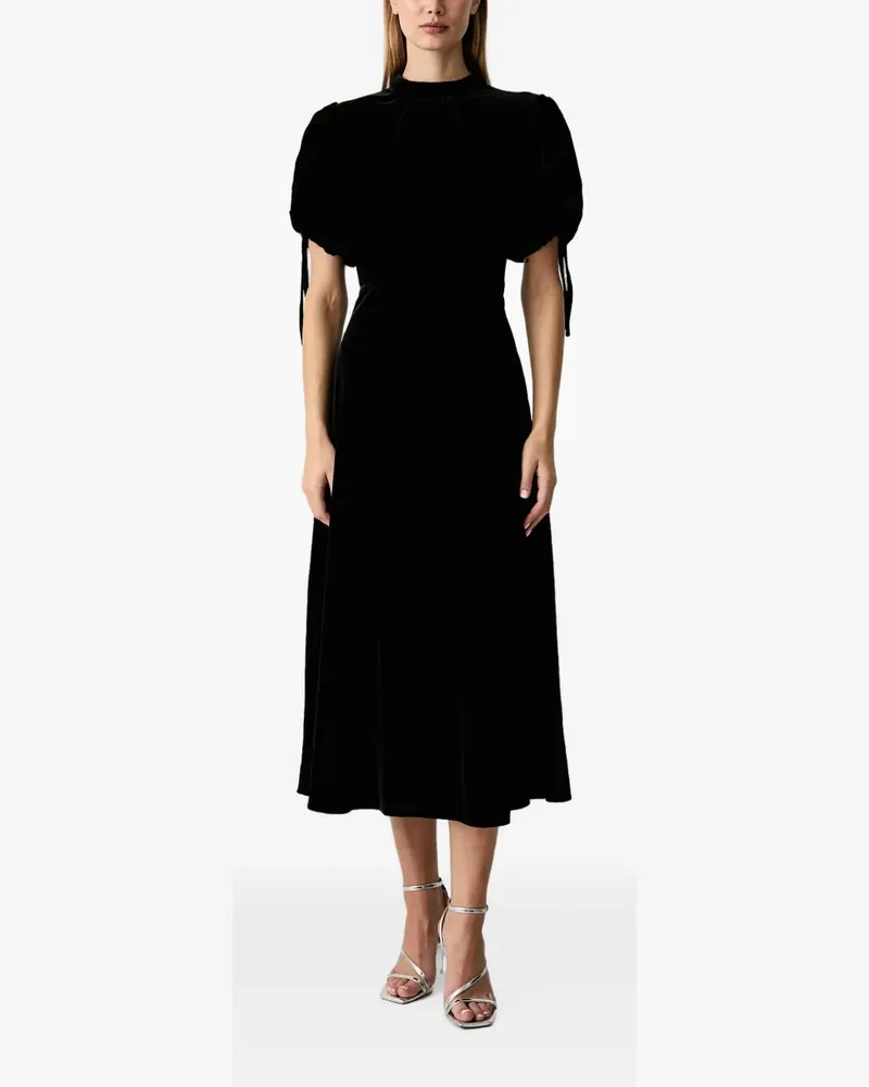 Silvian Heach Midikleid mit Puffärmeln - Schwarz Schwarz
