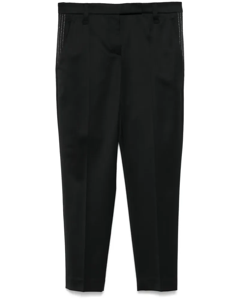 Brunello Cucinelli Hose mit Perlenbesatz - Schwarz Schwarz
