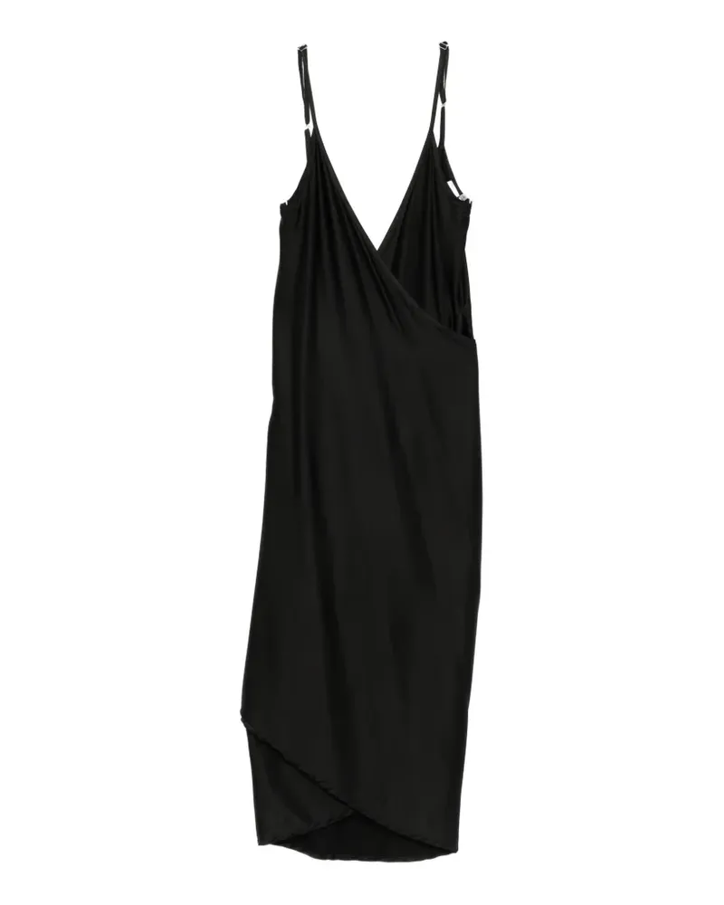 BLESS wrap-style midi dress - Schwarz Schwarz