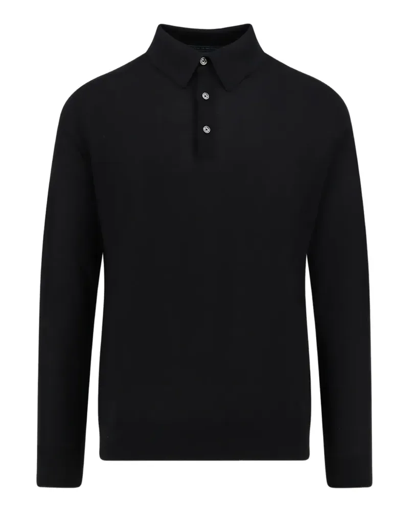 Kiton long-sleeve polo shirt - Schwarz Schwarz