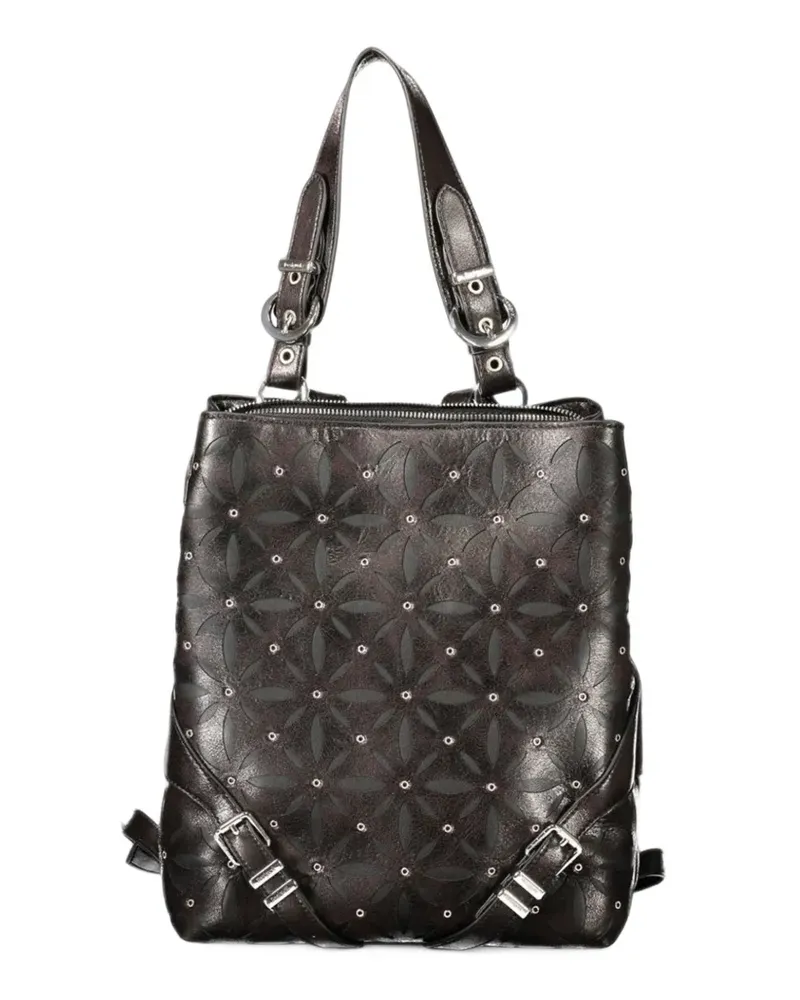 Desigual mini laser-cut studded backpack - Braun Braun