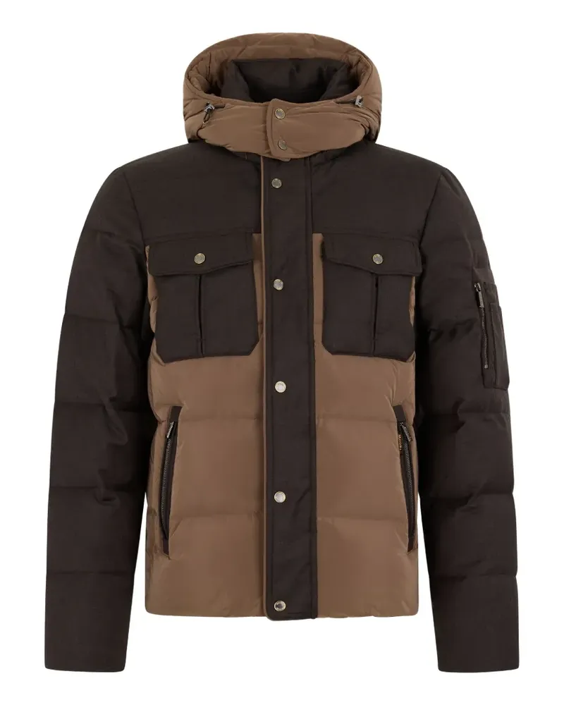 MOORER panelled hooded jacket - Braun Braun