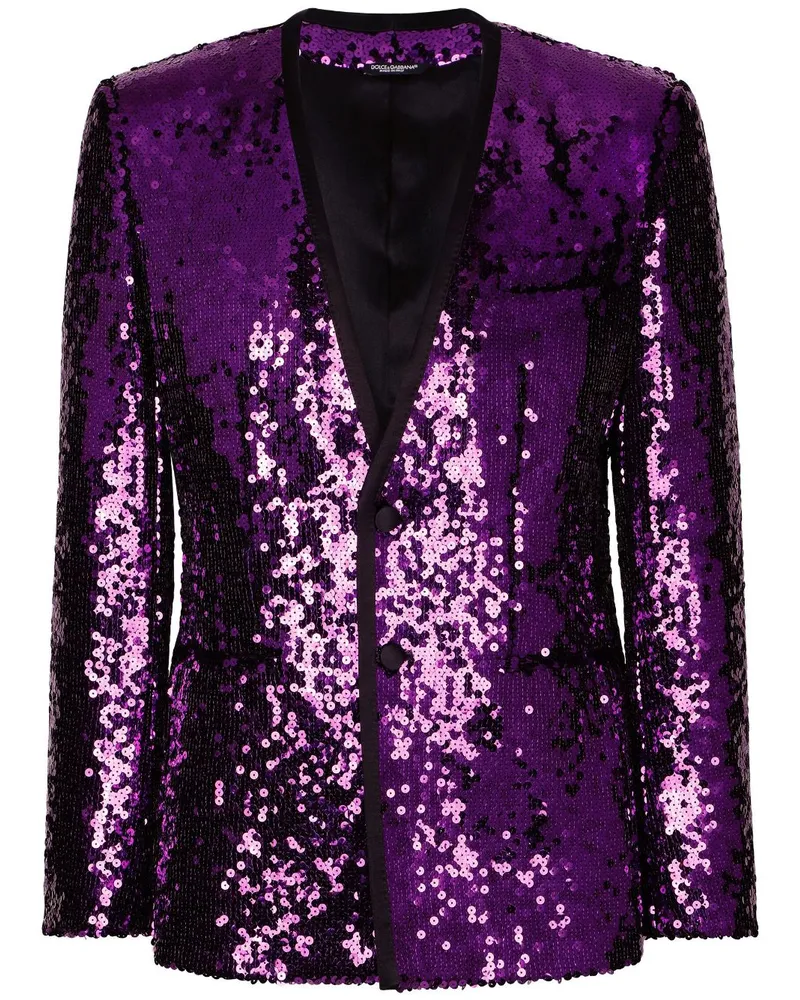 Dolce & Gabbana Sakko mit Pailletten - Violett Violett