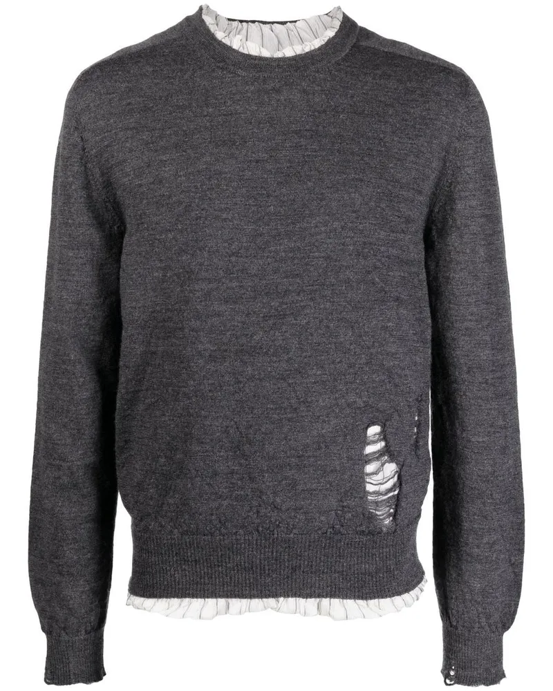 Maison Margiela Pullover im Distressed-Look - Grau Grau