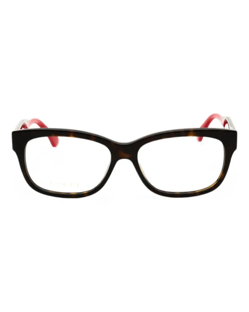 Gucci Brille mit eckigem Gestell - Braun Braun