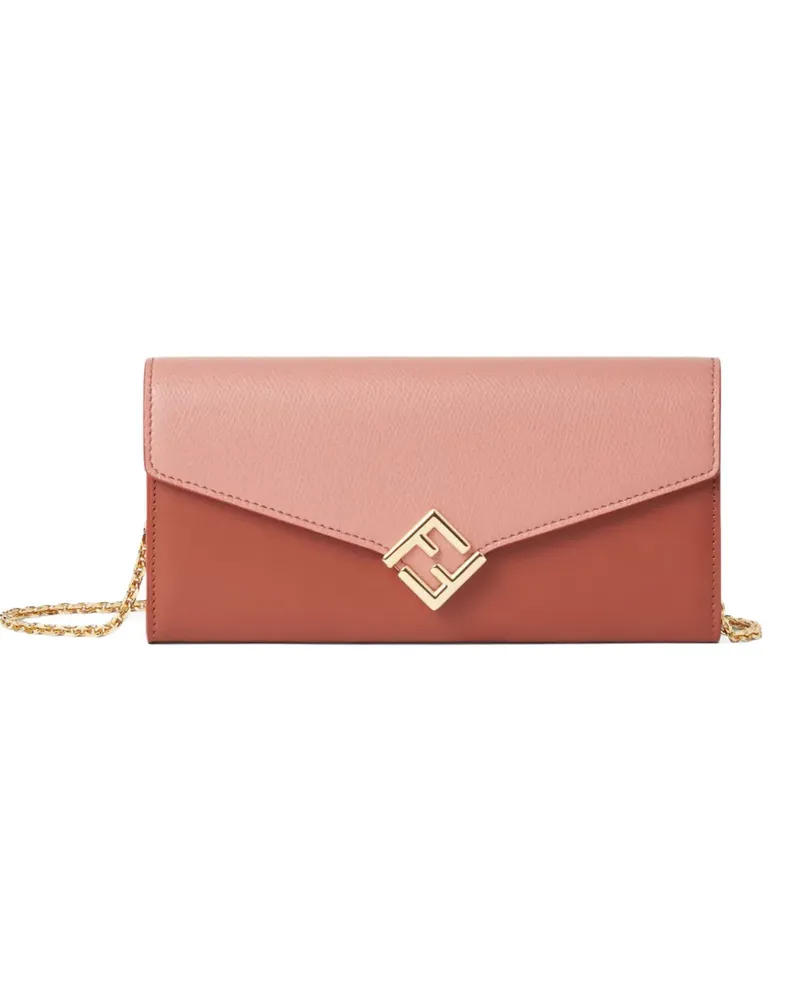 Fendi FF Diamonds Continental chain-strap clutch bag - Braun Braun