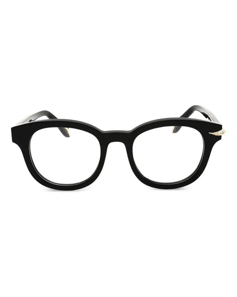 Roberto Cavalli Brille mit rundem Gestell - Schwarz Schwarz