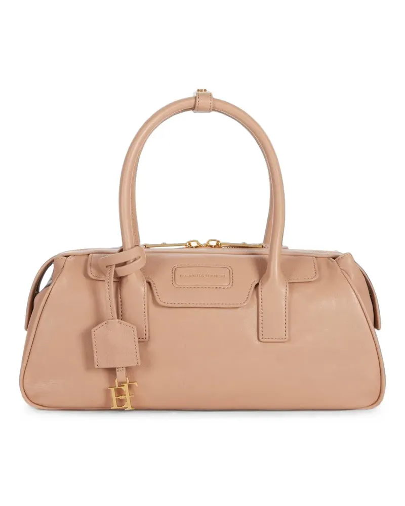 Elisabetta Franchi small Boston bag in nappa leather - Nude Nude