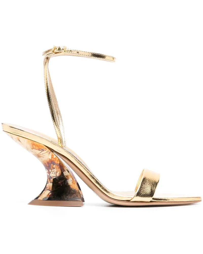 Casadei Sandalen mit metallischem Finish 75mm - Gold Gold