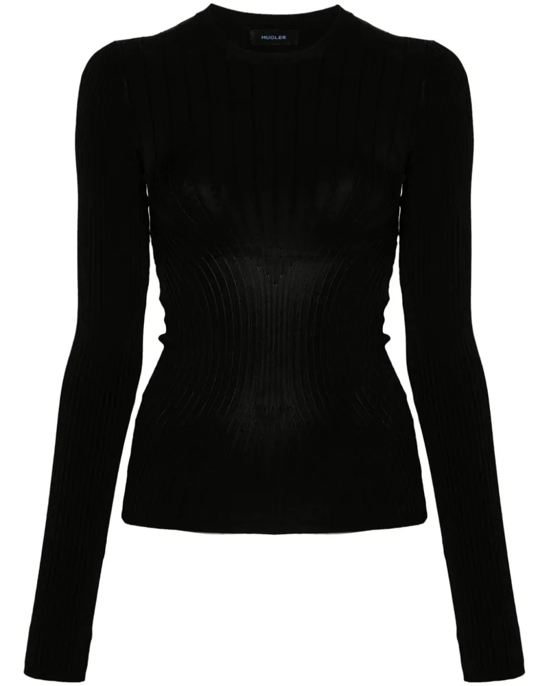 Thierry Mugler Gestricktes Oberteil - Schwarz Schwarz