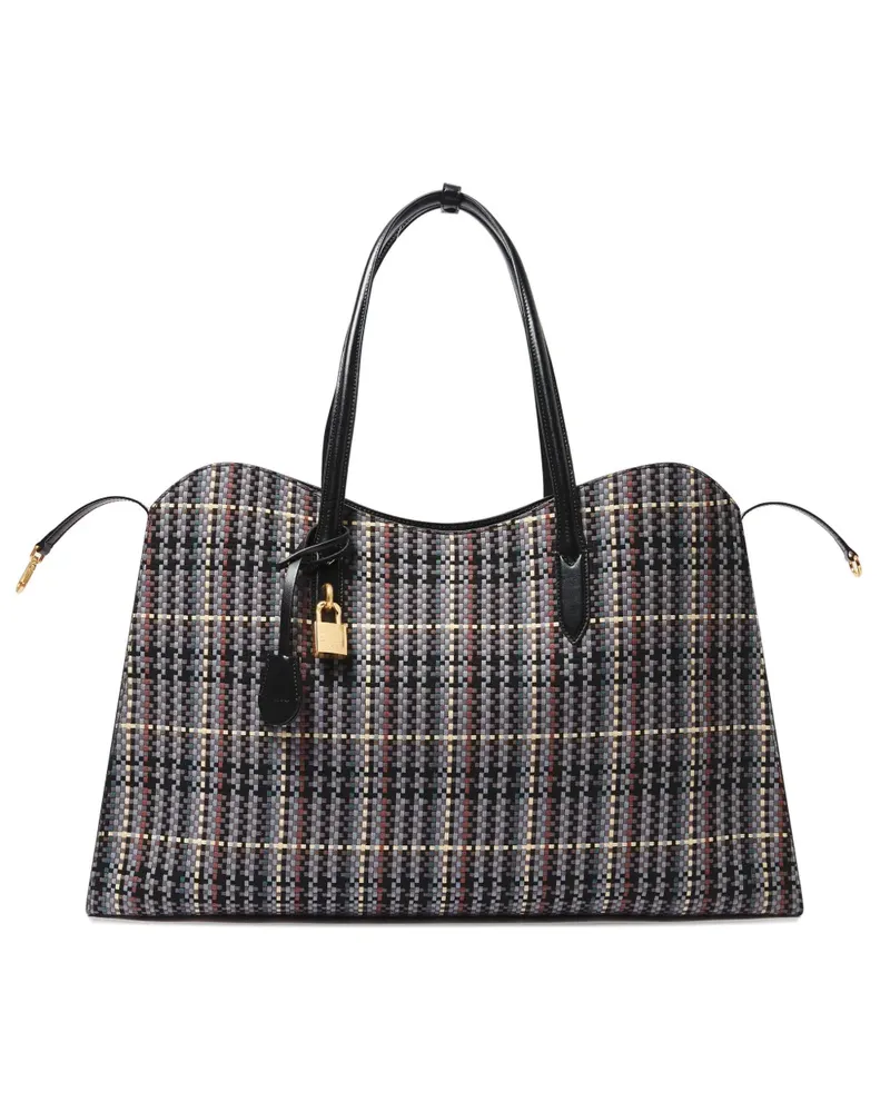 Stella McCartney Karierter Tote Bag - Schwarz Schwarz