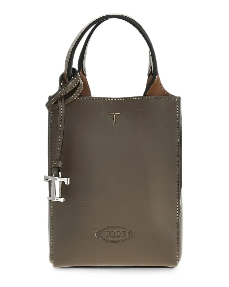 TOD'S T-pendant pebbled mini bag - Grün Grün