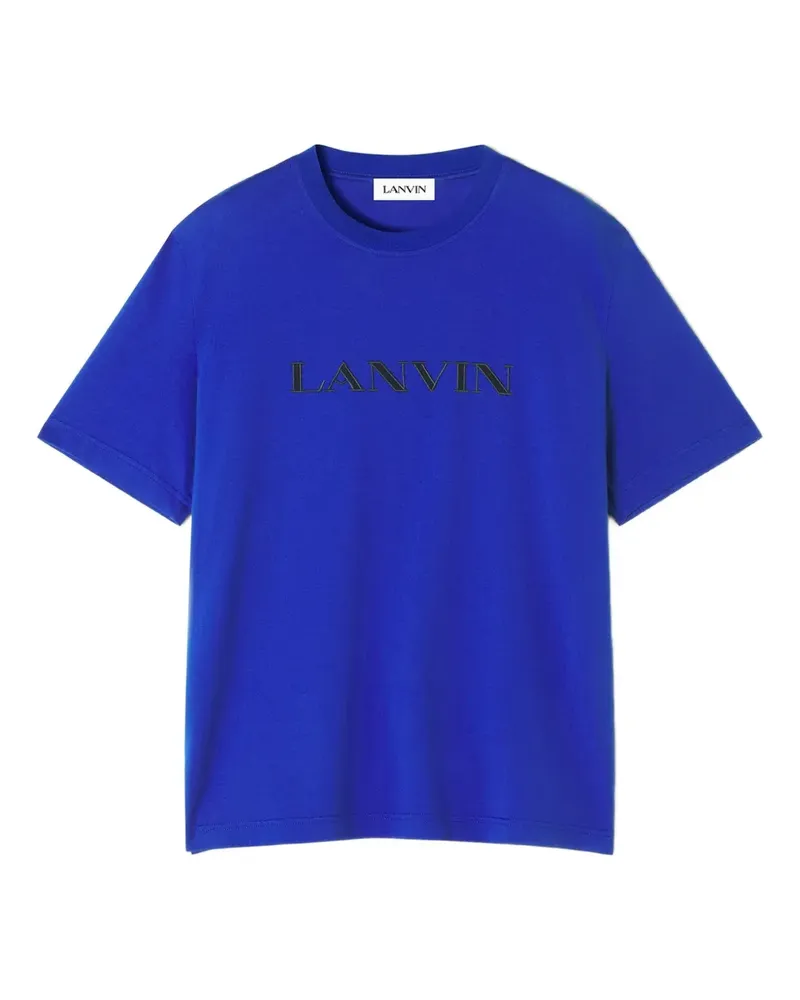 Lanvin T-Shirt mit Logo-Stickerei - Blau Blau