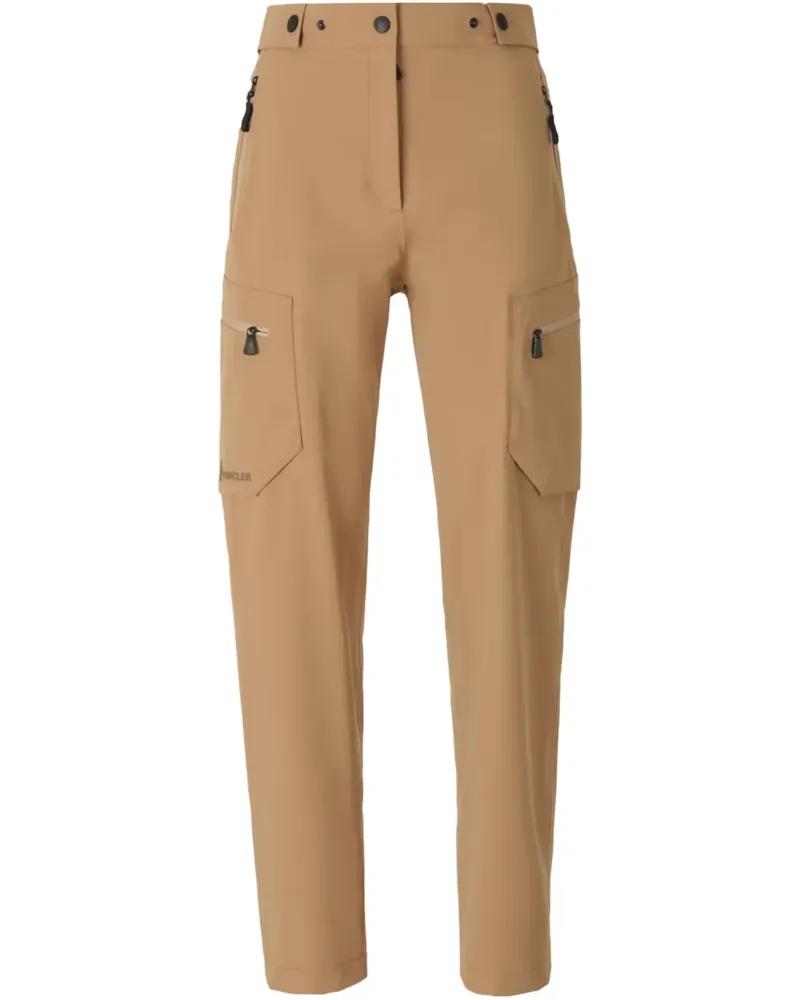 Moncler Cargohose mit Logo-Print - Braun Braun