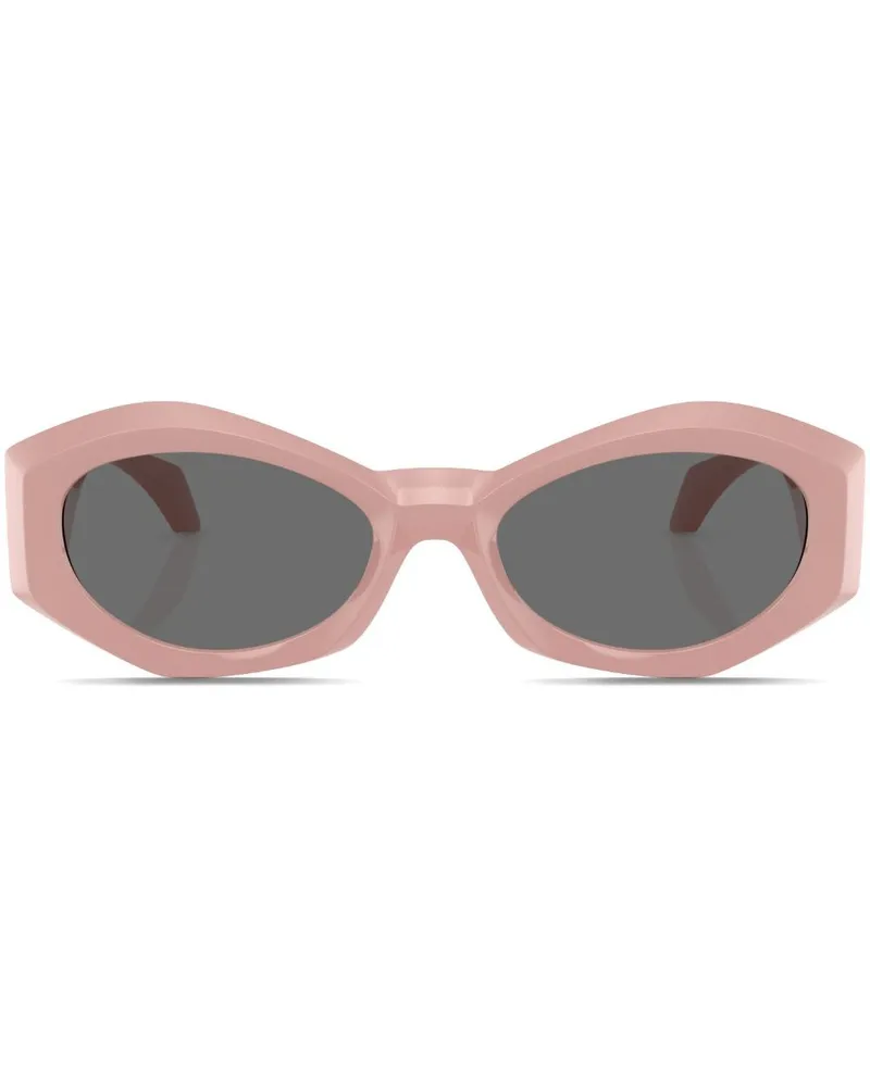 Versace Ovale Sonnenbrille mit Medusa-Schild - Rosa Rosa