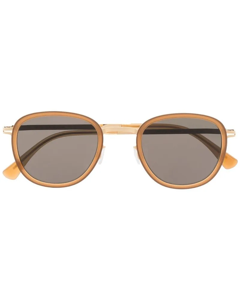 Mykita Sonnenbrille mit rundem Gestell Gold