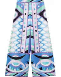 Emilio Pucci Seidenhose mit Vivara-Print Blau