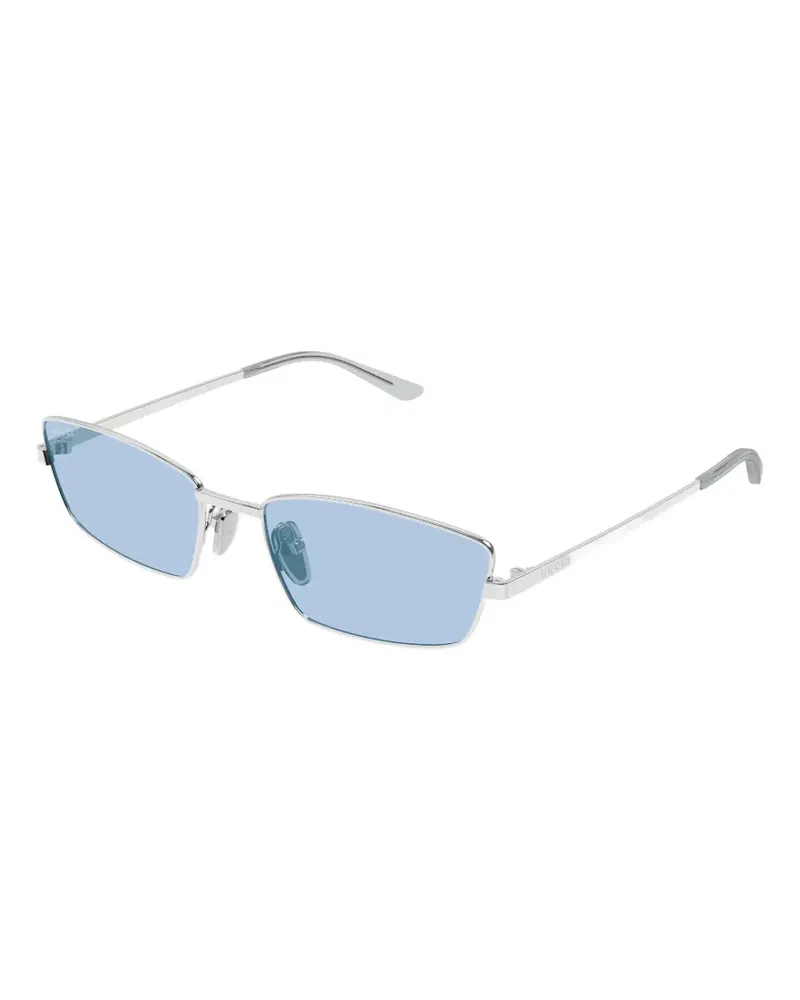 Gucci Sonnenbrille mit eckigem Gestell - Silber Silber