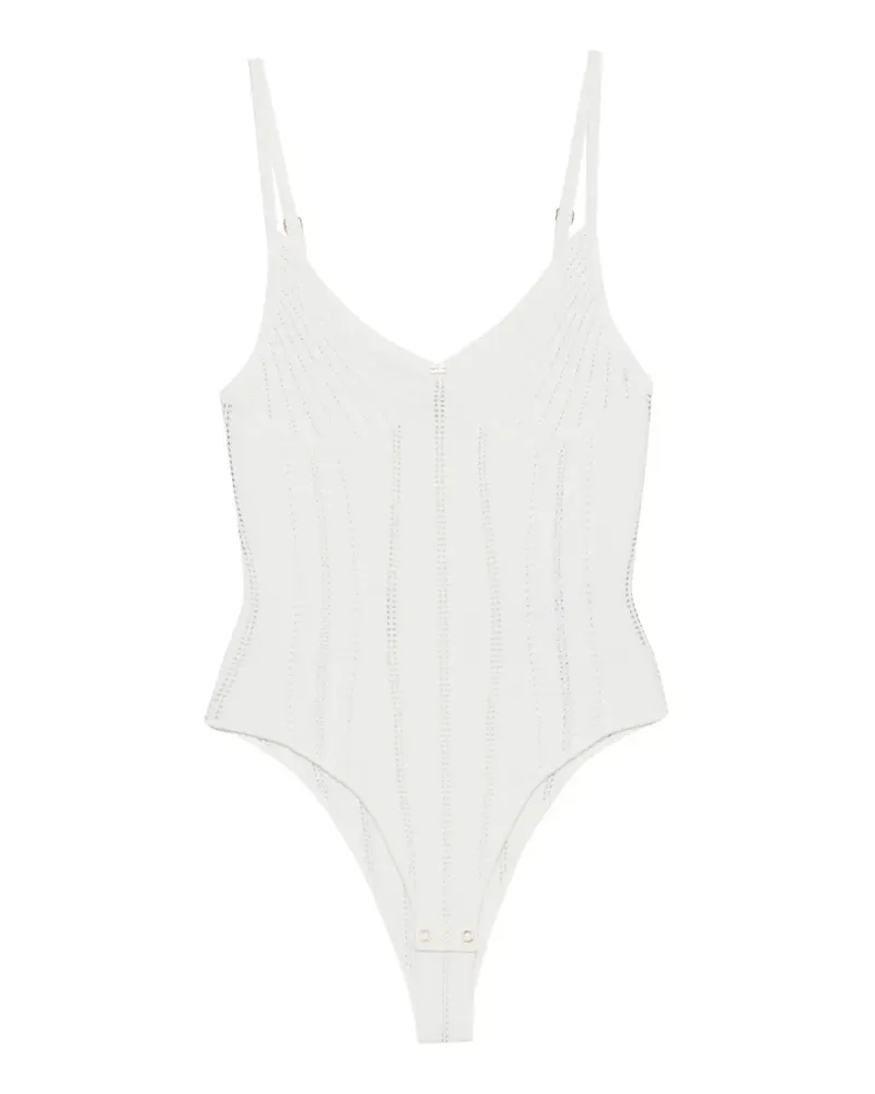Elisabetta Franchi ribbed bodysuit - Weiß Weiß