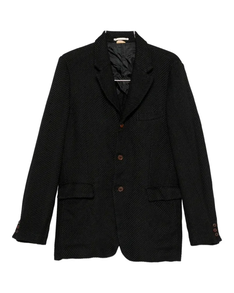 Comme des Garçons diagonal-stripe notched-lapels jacket - Schwarz Schwarz