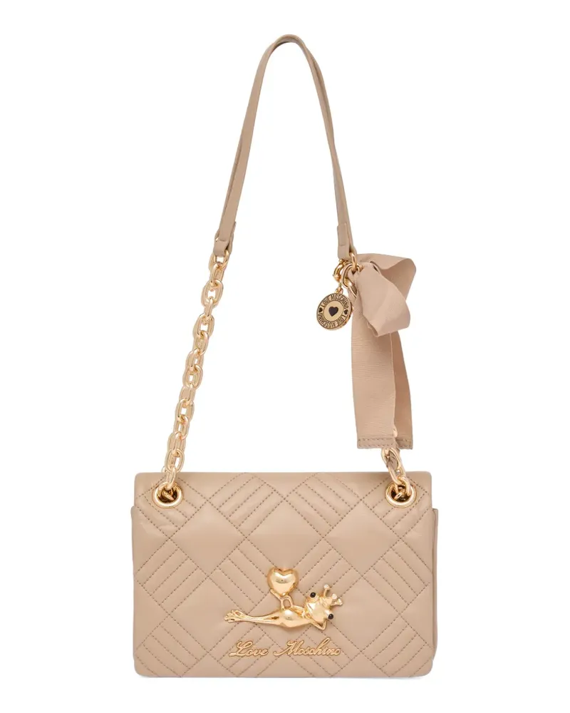 Moschino quilted chain shoulder bag - Nude Nude