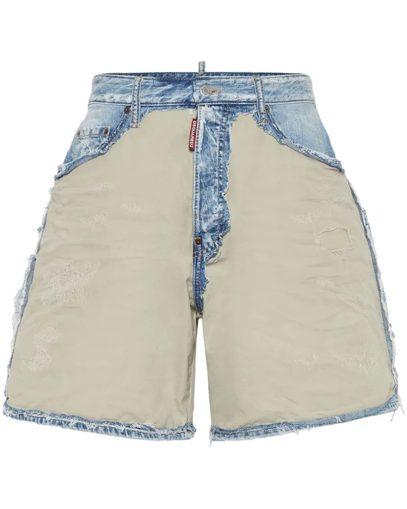 Dsquared2 Jeans-Shorts mit Einsätzen - Nude Nude