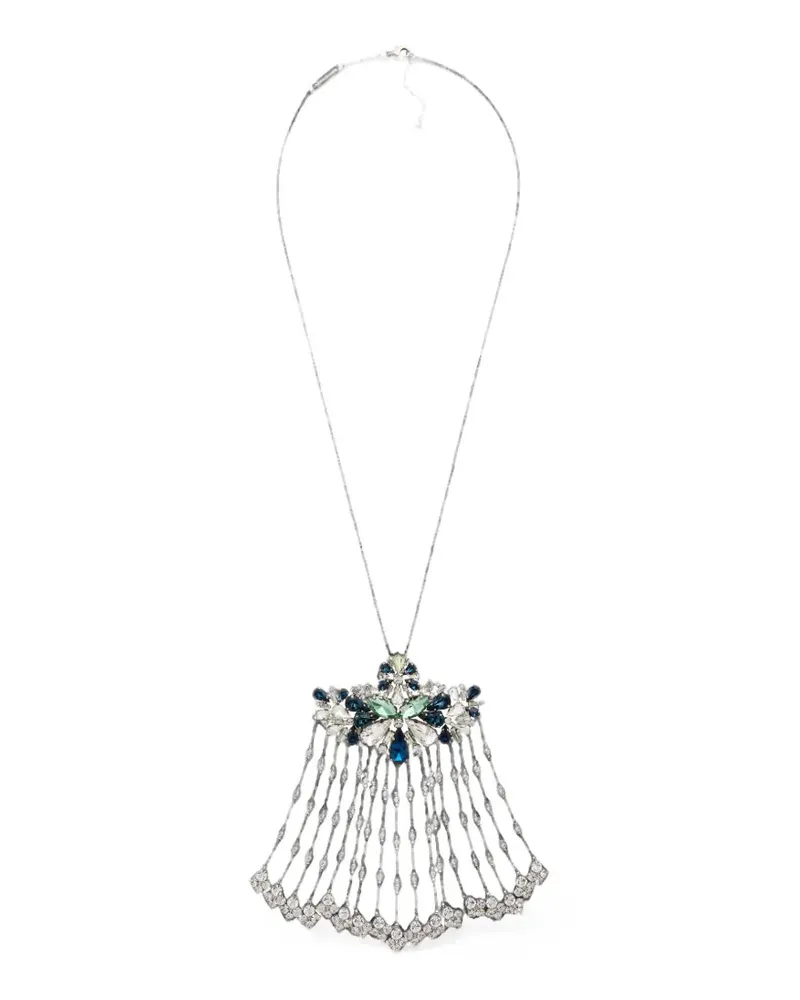 Paco Rabanne strass jewel necklace in silver and blue - Silber Silber