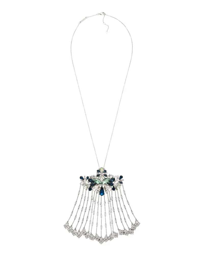 Paco Rabanne Halskette mit Strass in Silber und Blau Silber
