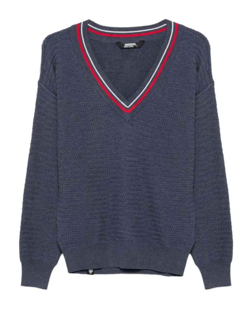 Rossignol Texturierter Pullover mit V-Ausschnitt - Blau Blau