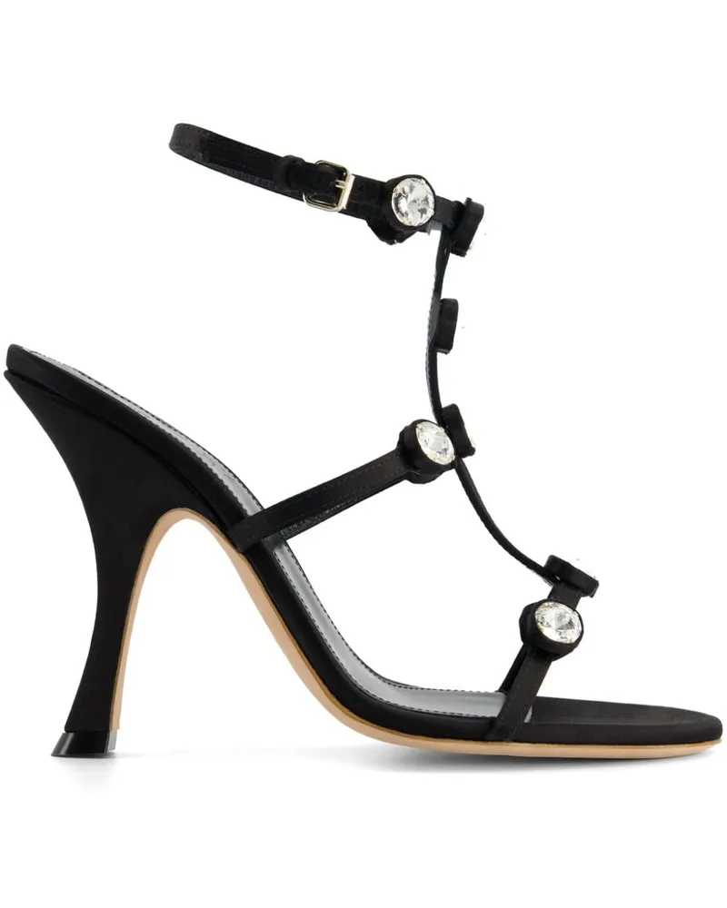 Giambattista Valli Strassverzierte Sandalen - Schwarz Schwarz