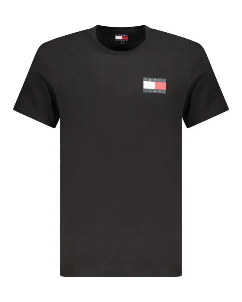 Tommy Hilfiger T-Shirt mit Logo-Patch - Schwarz Schwarz