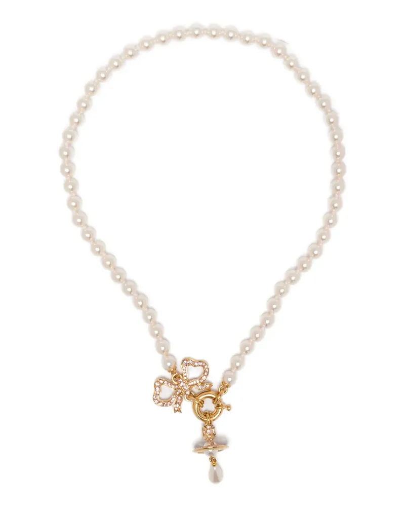 Vivienne Westwood Halskette mit Schleifenanhänger - Gold Gold
