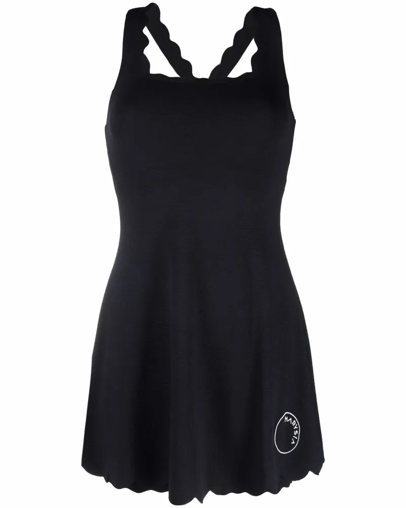 Marysia Ausgestelltes Minikleid - Schwarz Schwarz