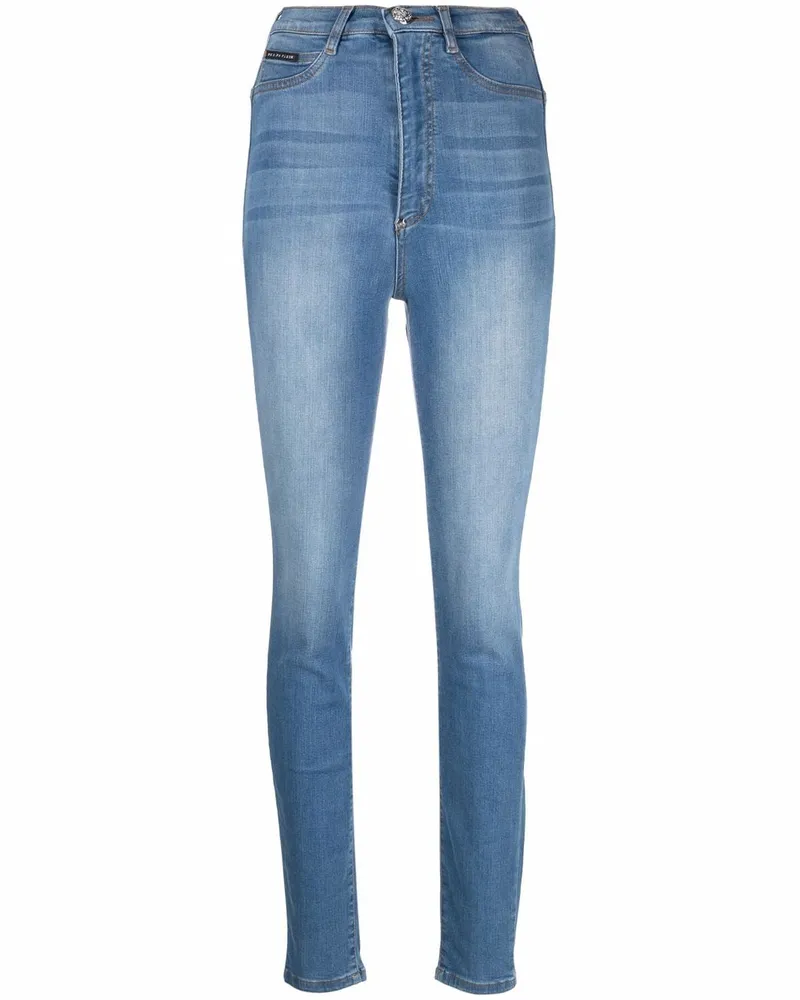 Philipp Plein Leggings mit hohem Bund - Blau Blau
