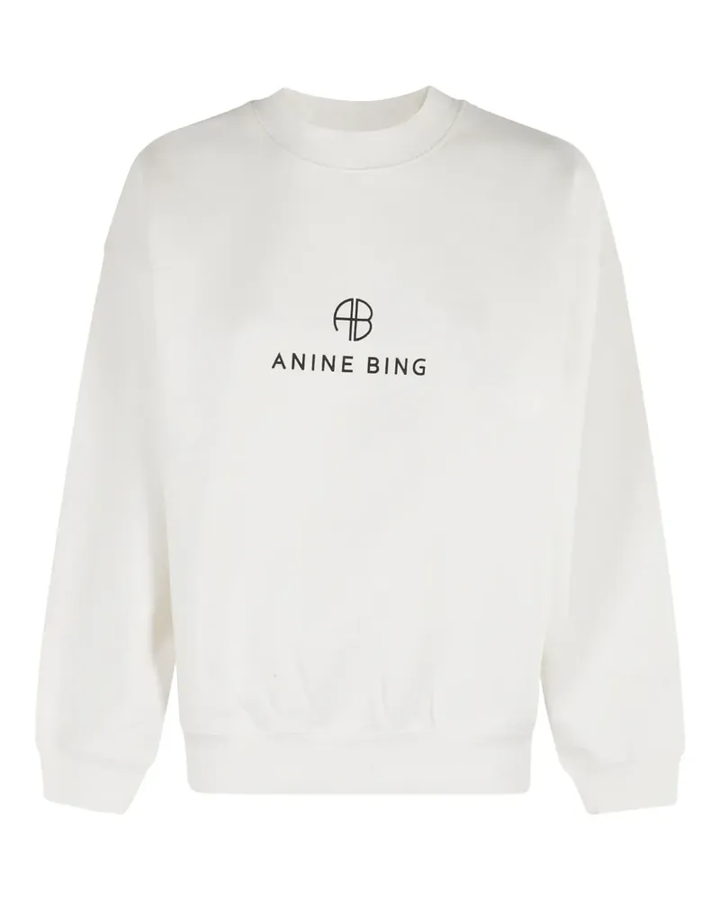 Anine Bing Sweatshirt mit Logo-Print - Weiß Weiß