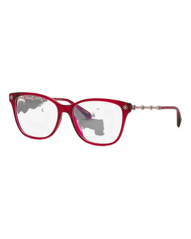 Chopard Eckige Brille mit Kristallen - Rot Rot
