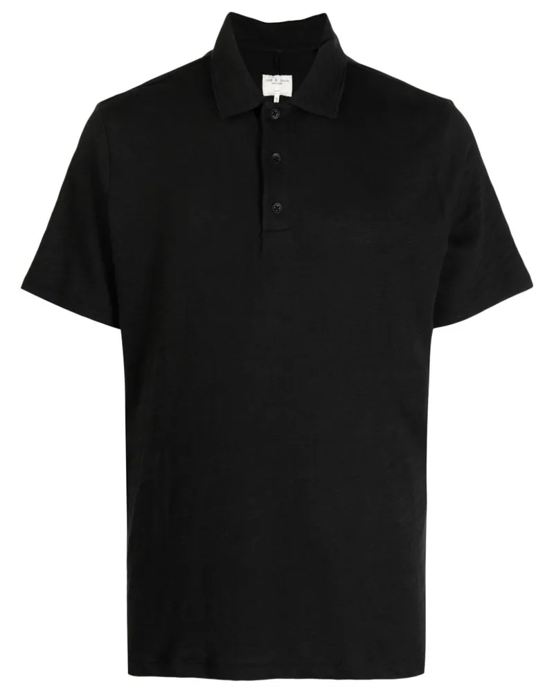 Rag & Bone Classic Flame Poloshirt - Schwarz Schwarz