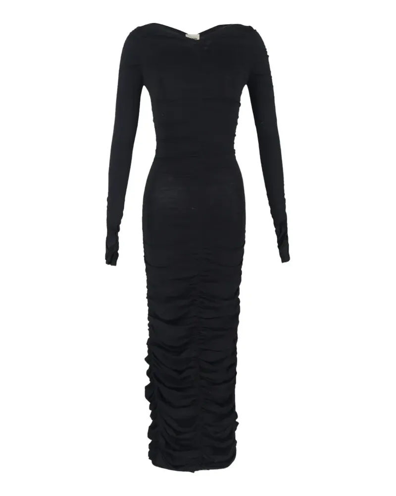 KHAITE 2023 Lana ruched maxi dress - Schwarz Schwarz