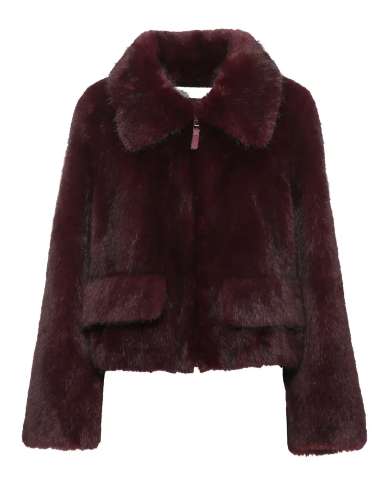 Bully faux-fur flap-pocket jacket - Rot Rot