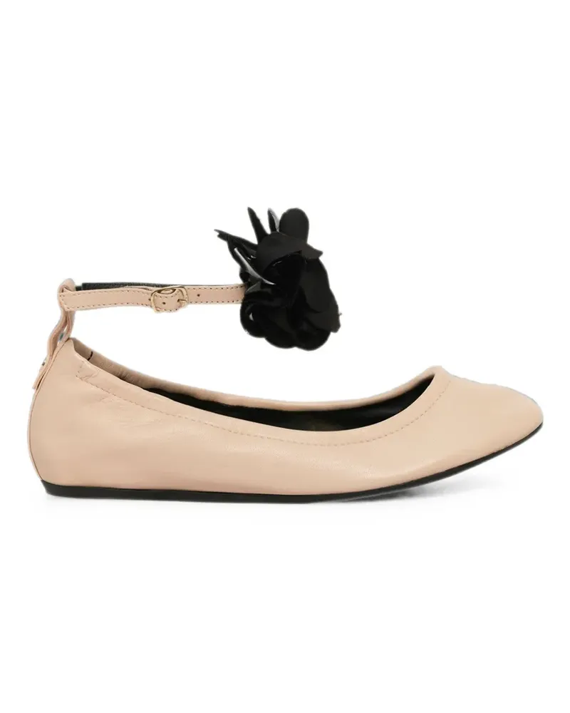 Lanvin Ballerinas mit Knöchelriemen und Blumenverzierung - Rosa Rosa