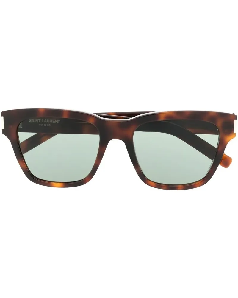Saint Laurent Sonnenbrille mit breitem Gestell - Braun Braun
