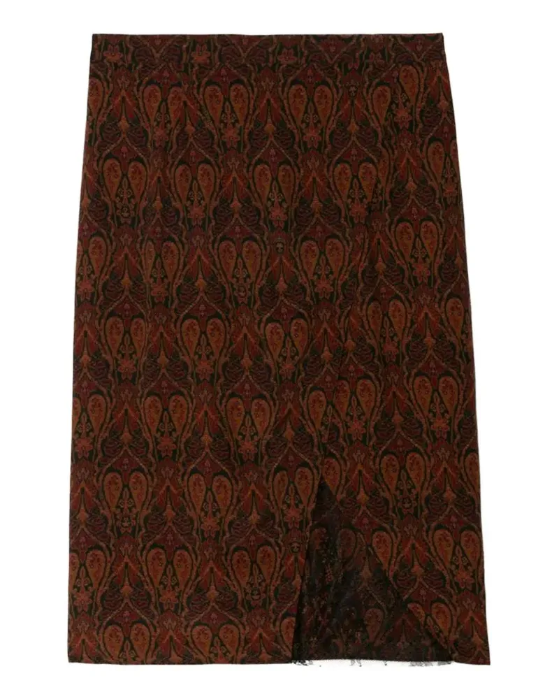 Zadig & Voltaire Midirock mit Paisley-Print - Braun Braun
