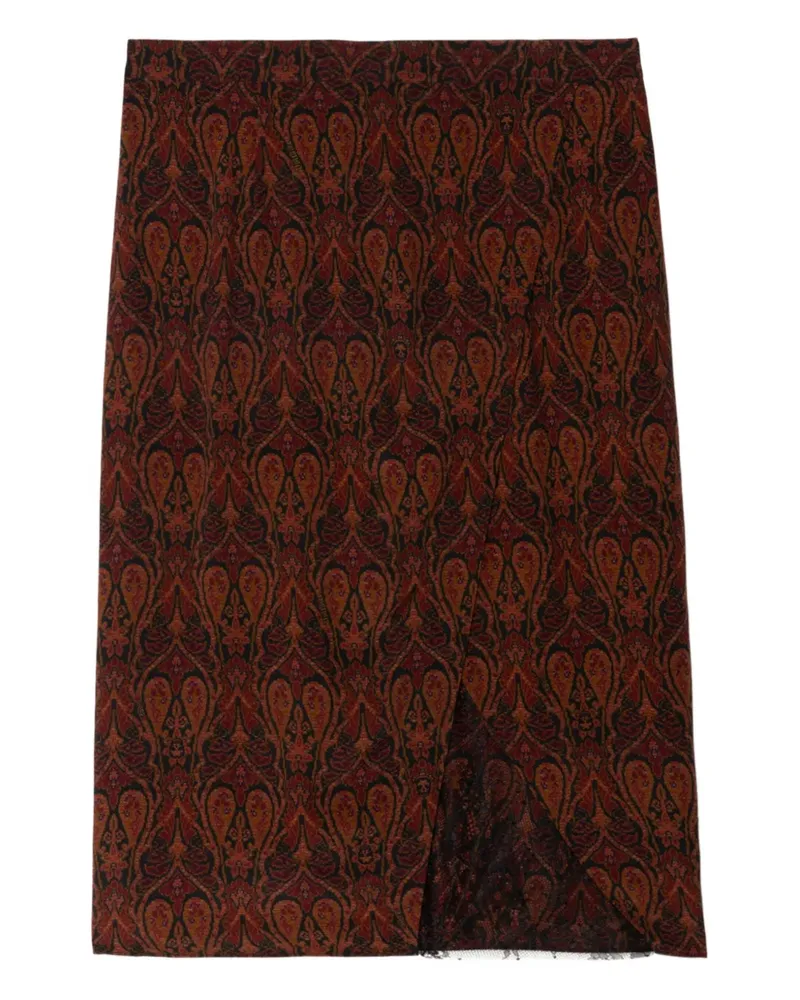 Zadig & Voltaire Midirock mit Paisley-Print - Braun Braun