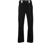 Straight-Leg-Hose mit Stickerei - Schwarz