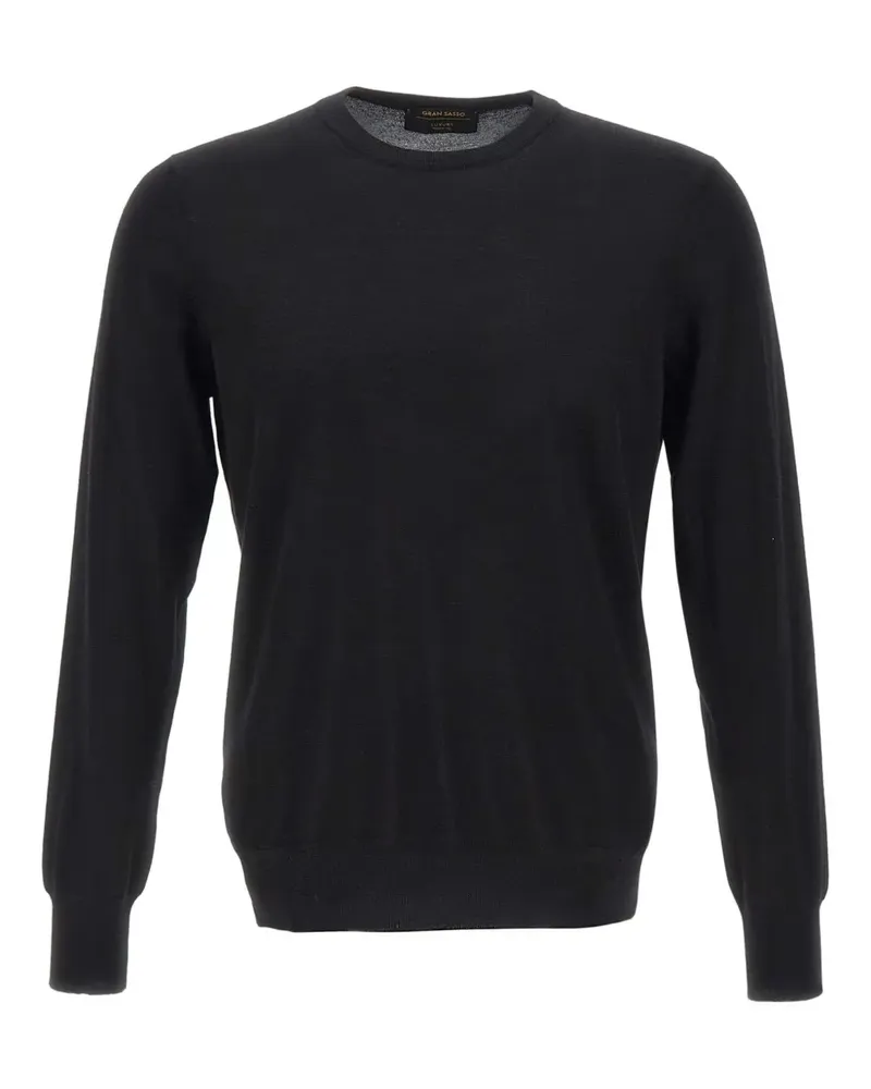 Gran Sasso Pullover mit geripptem Besatz - Schwarz Schwarz